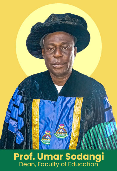 Prof. Umar Sodangi, Dean Faculty of Education, Federal University Gusau, Zamfara